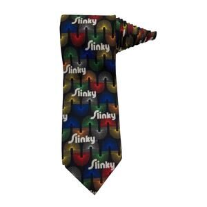 Ralph Marlin Slinky Game Toy Vintage Novelty Necktie Polyester